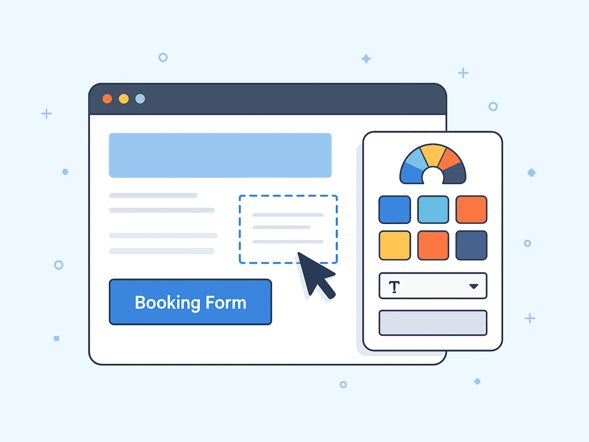 Embeddable home cleaning booking form on a business website