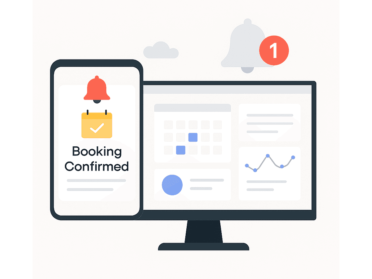 Smart notifications and booking dashboard